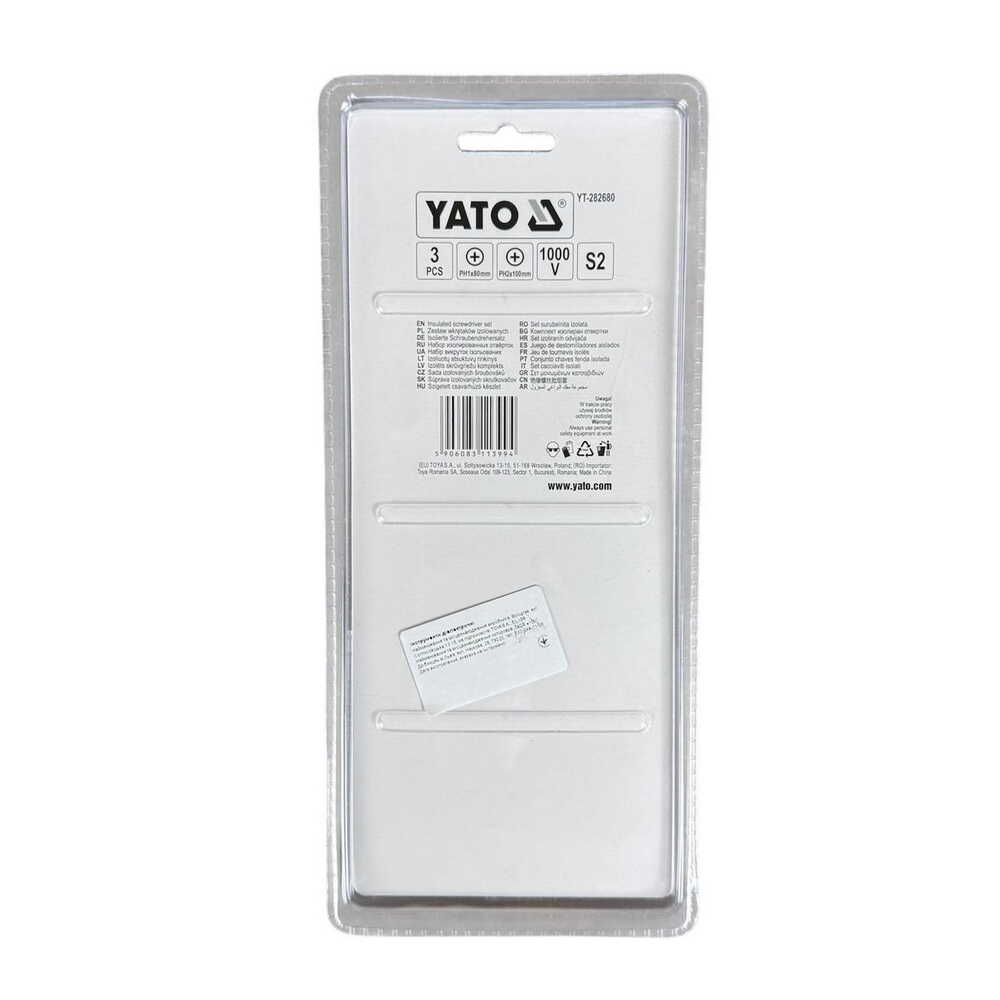 Набор отверток диэлектрических YATO 1000 V + индикатор ( YT-282680 )